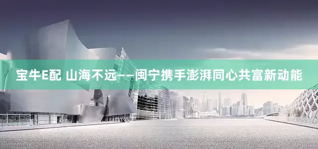 宝牛E配 山海不远——闽宁携手澎湃同心共富新动能